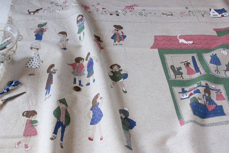 布・生地の販売/通販 takarabako fabrics【YUWA 綿麻 Day of Kids